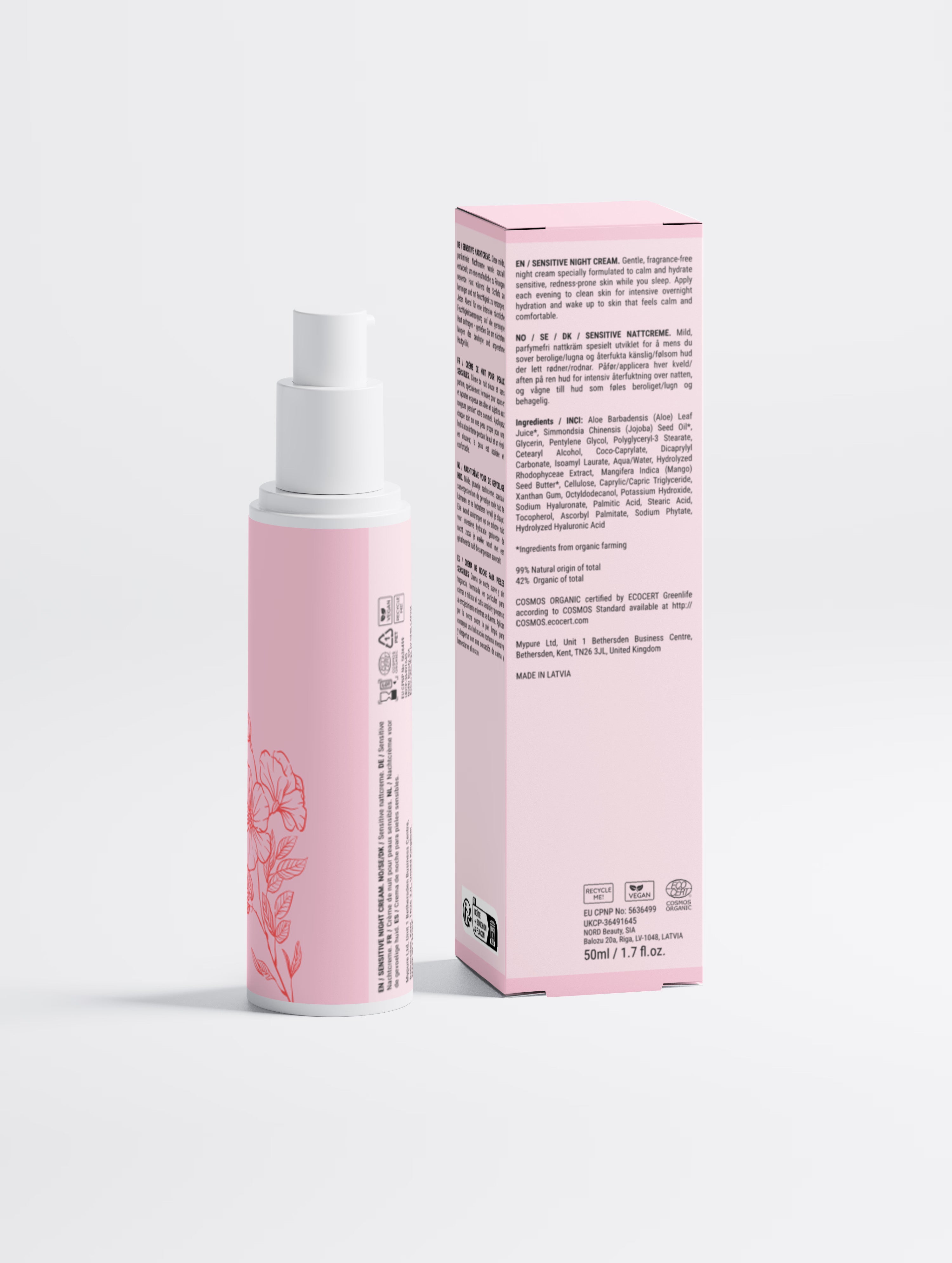 Sensitive Skin Overnight Cream, Fragrance-Free